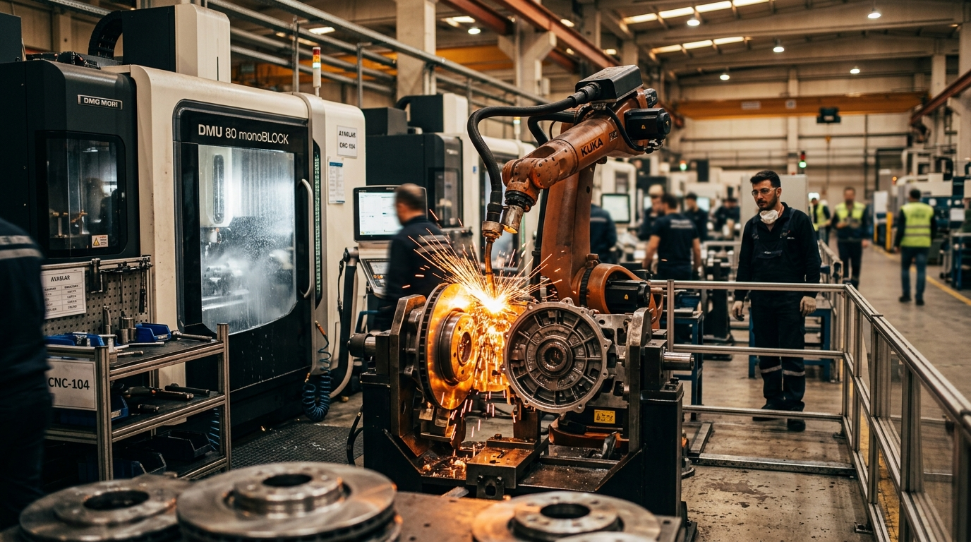 Otomotiv yan sanayi talaşlı imalat ve robotik kaynak üretim tesisi
